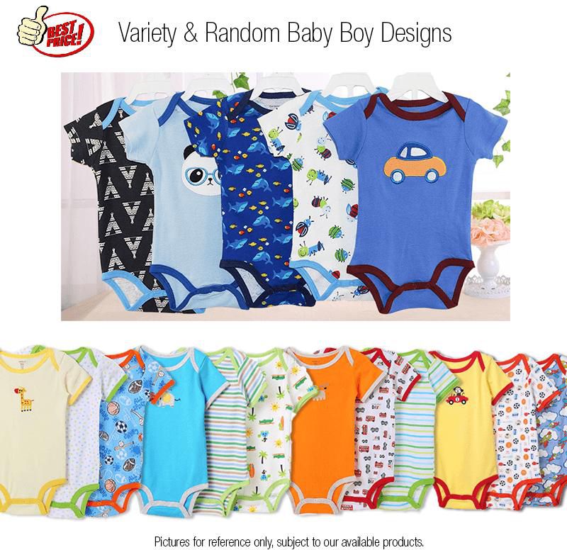 Baby Mart 5pcs Pack Carter's Cotton Romper for Boys  - 4 Age Groups