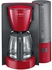 Bosch Comfort Line TKA6A044 Coffee Machine, Flavor Protection Glass Jug, Automatic Limit Switch, Programmable to 20/40/60 Minutes, 1200 W, Red /