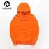A Popular Logo Print Hoodie - Orange - L