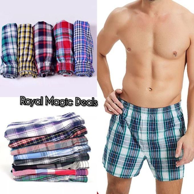 Fashion 2PACK Quality Cotton Long Lasting Men's Checked Boxers