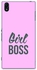 Stylizedd Sony Xperia Z3 Premium Slim Snap case cover Matte Finish - Girl Boss (Pink)