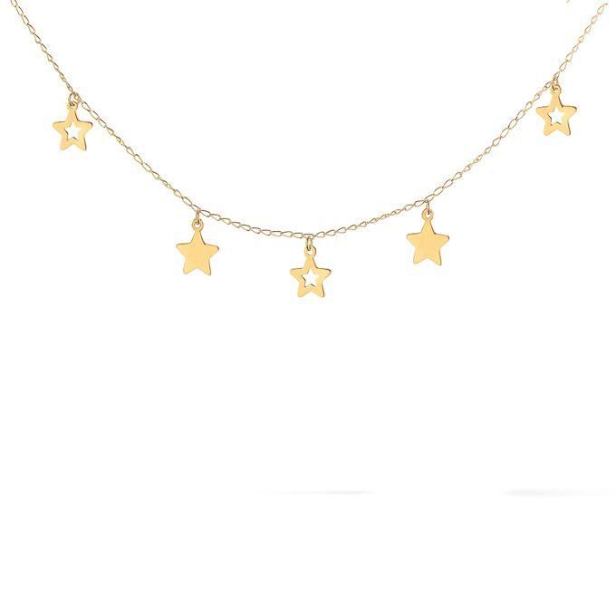 Miss L' by L'azurde Sky Full Of Stars Necklace, In 18 K Yellow Gold
