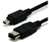 Golden 4-Pin to 6 Pin Firewire Cable - 1.5M - Black