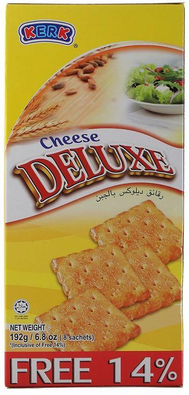 Kerk Deluxe Cheese Crackers, 192 gm