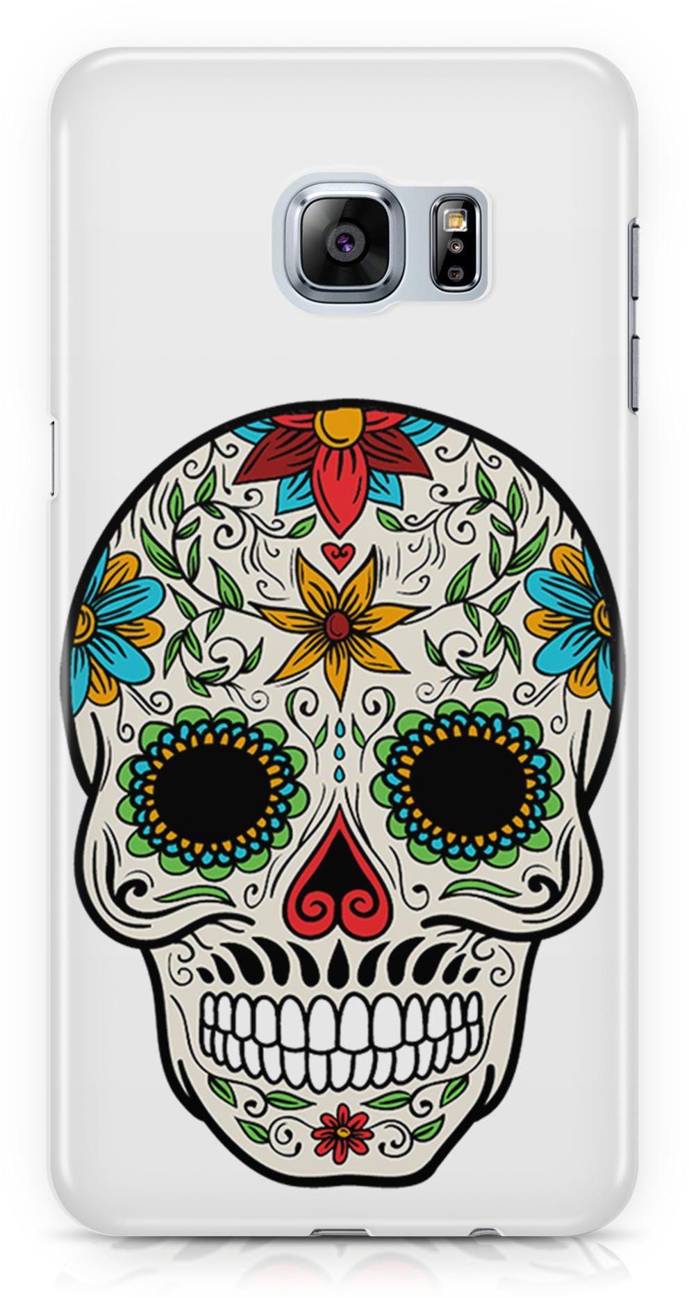 The Skull of Flowers Rock Music Tattoo Phone Case for Samsung S6