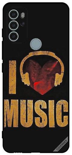 Protective Case Cover For Motorola Moto G60S Vintage I Love Music