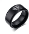 Superman Black Ring for Men size 10
