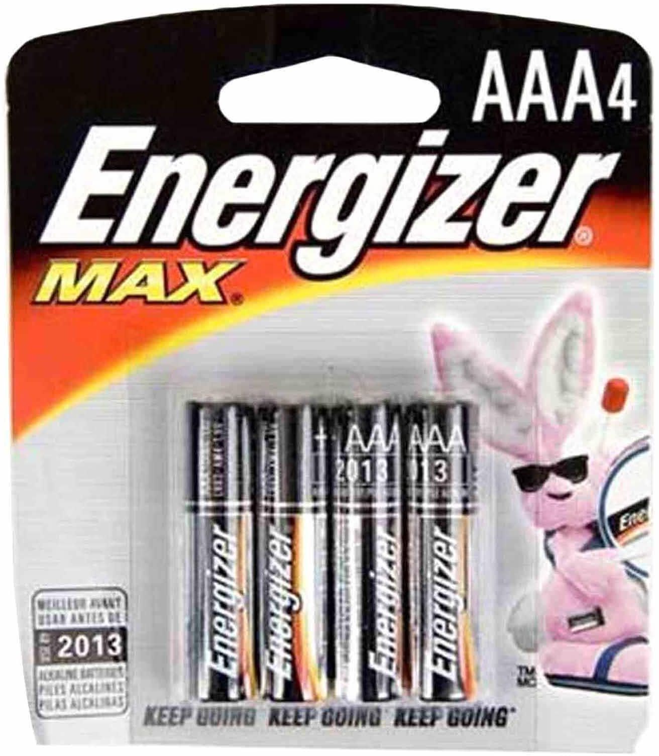 Energizer Max AAA Batteries - 4 Batteries