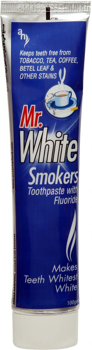 معجون اسنان للمدخنين مع الفلورايد من مستر وايت