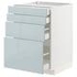 METOD / MAXIMERA Base cab 4 frnts/4 drawers, white/Kallarp light grey-blue, 60x60 cm - IKEA