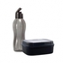 Tupperware صندوق غداء تابروير - أسود + زجاجة مياه صديقة للبيئة - 1 لتر - اسود