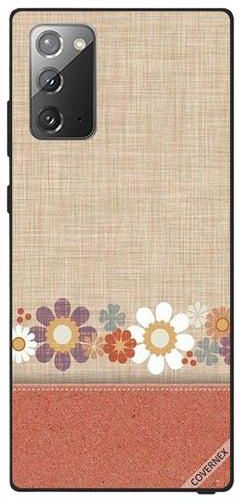 Protective Case Cover For Samsung Galaxy Note20 Leather And Flowers Pattern