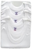 Cardinal Premium 3-in-1 Pack Round Neck Vest With Free Pen - White