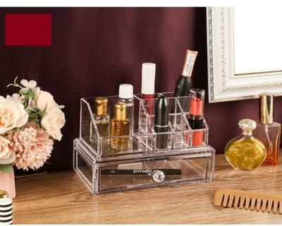 Acrylic Lipstick And Makeup Brush Storage Organizer Box Clear