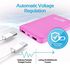 OnePlus 5T Power Bank, Portable 10000mAh Dual USB 3A Output Charger with Auto-Voltage Regulation for Smartphones, Tablets, Promate Voltag-10 Pink