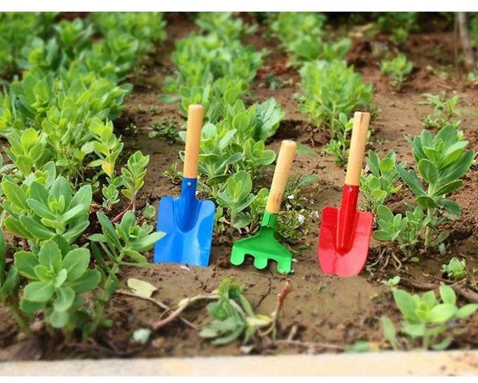 Long Gardening Tools 3-Piece Garden Tools With Rake,Shovel And Trowel