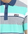 Fila Striped Polo Shirt - Aqua & Grey