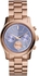 Michael Kors Runway Chronograph Purple Lilac Dial Rose Gold-tone Ladies Watch MK6163
