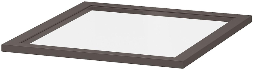 KOMPLEMENT Glass shelf - dark grey 50x58 cm