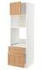 METOD / MAXIMERA خزانة عالية لفرن/م. مع باب/2 أدراج, أبيض/Bodbyn رمادي, ‎60x60x200 سم‏ - IKEA