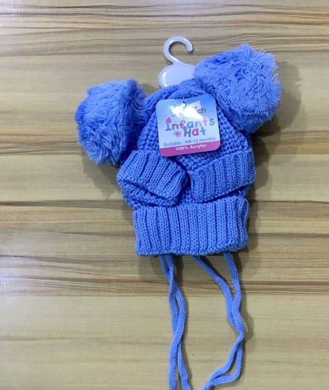 SoftTouch Baby Cap And Mittens Set - Blue