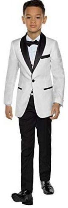 Tuxedo Boy's Suit - White (3 Piece)