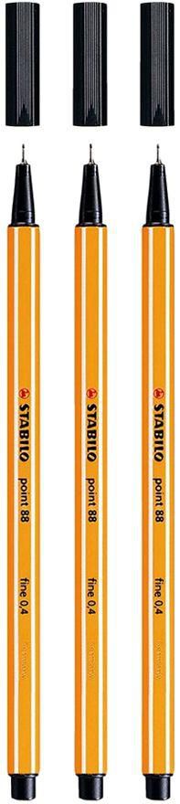 Stabilo B-14828-0 Point 88/46 Pens - Pack of 3