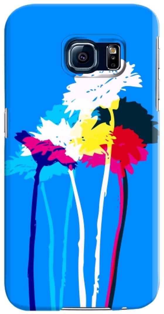 Stylizedd Samsung Galaxy S6 Premium Slim Snap case cover Gloss Finish - Bleeding Flowers - Blue