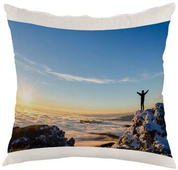 The Summit Printed Cushion Cover Blue/White/Brown 40 x 40centimeter