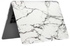 غطاء جراب صلب بلاستيكي ناعم للغاية من Ntech متوافق مع Mac Book Air مقاس 11 بوصة (موديل A1370 / A1465) أبيض / رخامي