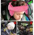 Supwell Child Car Head Support, Adjustable Cotton Car Seat Headrest for Baby Kids Toddler, Head Protector Strap and Neck Support Band,Pink
