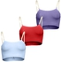 Silvy Set of 3 Transparent Strap Bras for Women - Multi Color, Medium
