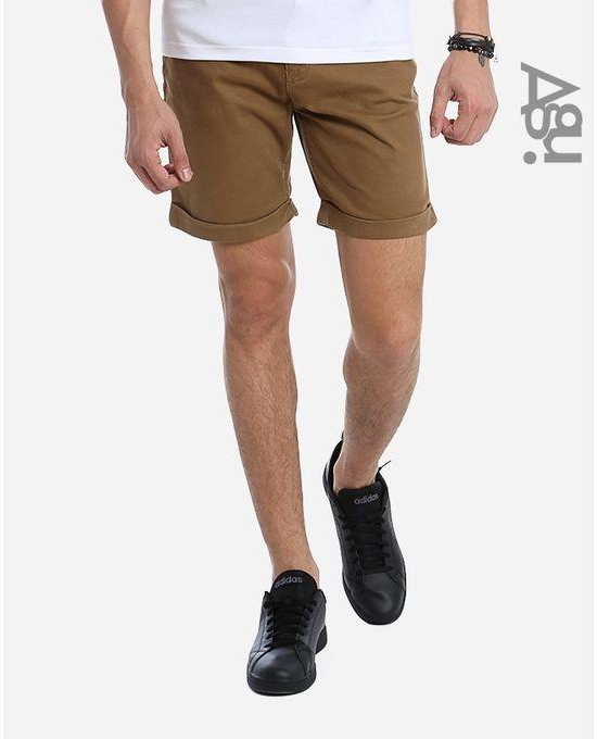 Agu Cotton Gabardine Shorts - Dark Beige