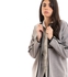 Esla Black Trims Slip On Grey Long Sleeves Coat