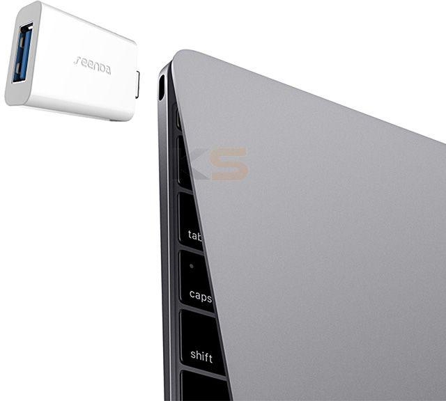 Seenda USB 3.1 Type C to USB 3.0 USB 2.0 Adapter Converter Connector-Design for Macbook 12 inch-White