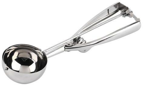 Allwin Stainless Steel Scoop For Ice Cream Mash Potato Food Spoon Kitchen Ball-Silver
