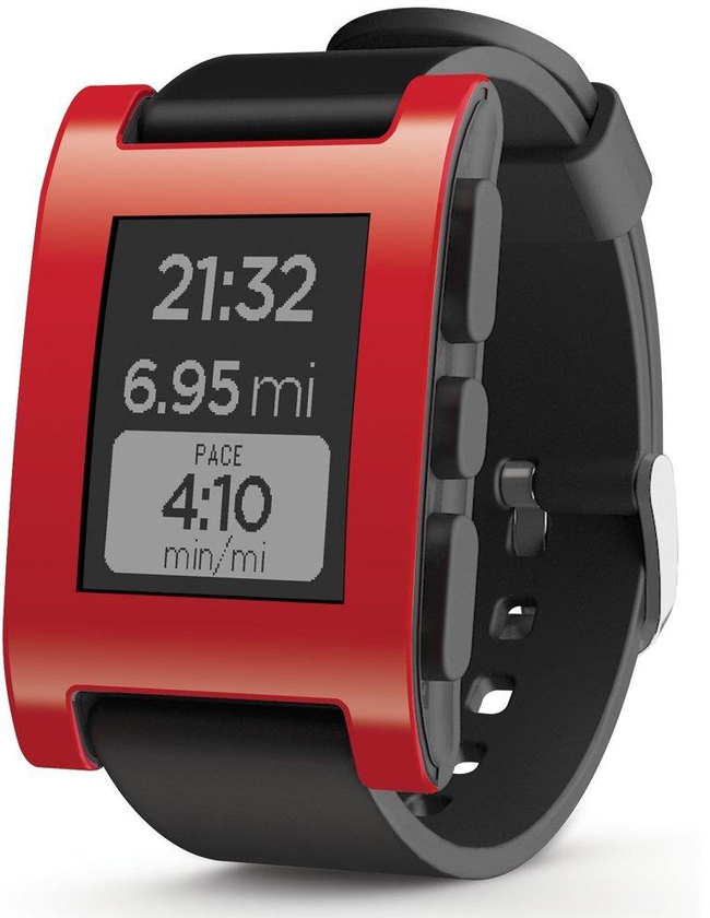 Pebble Smart Watch for iPhone and Android Devices (Red)