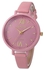Duoya Women Time Fine Watch Strap Leather Analog Simple Clock Dial Wrist Watch-Pink