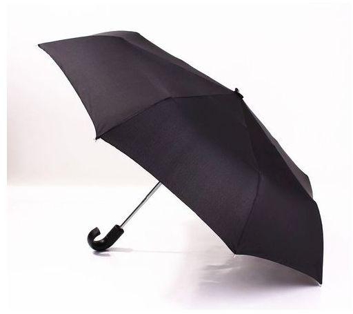 Generic Automatic Three Folding Large Rain Umbrellas -Black