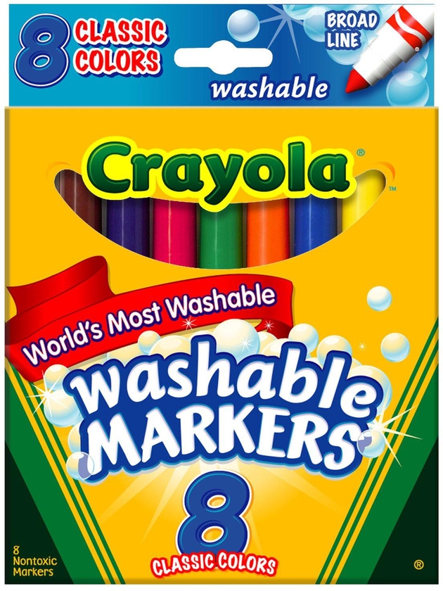 8 Super Washable Markers