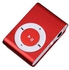Generic Mini Clip Metallic Mp3 Multimedia Player + Micro / TF Slot For Mini SD Card Mp3 - Red