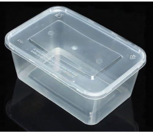 1000ml Disposable Plastic  Takeaway Container - 100 Pieces
