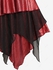 Plus Size Grommets Lace-up Ruffles Lace Trim Handkerchief Mesh Patchwork Glitter Dress - 5x | Us 30-32