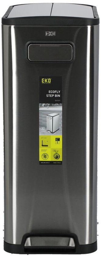 Eko Ecofly Step Trash Can Silver 30 Liter