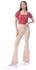 Andora Must Have Short Sleeves Ribbed Top With Square Neckline - Red
