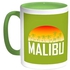 Malibu Printed Coffee Mug Green/White