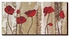 Decorative Wall Painting With Frame Beige/White/Red 99x29centimeter