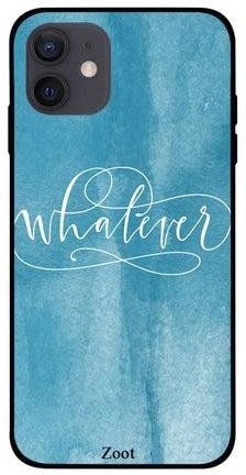 Whatever Printed Case Cover -for Apple iPhone 12 Blue/White Blue/White