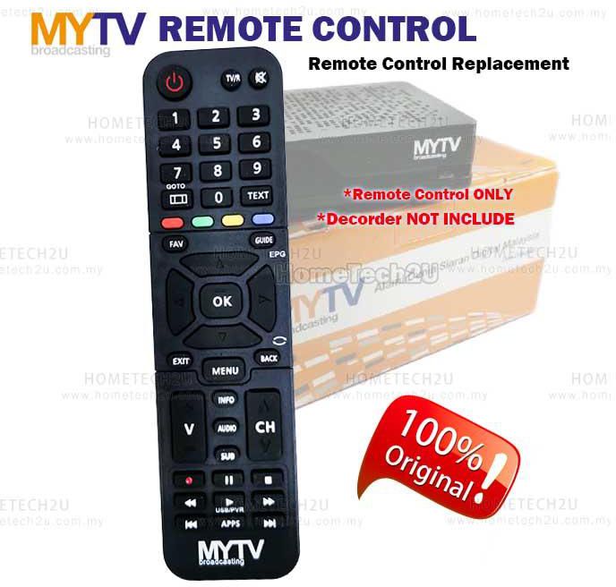 Hometech2u Remote Control For MYTV Decoder Original (Black)