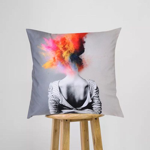 Modern Home Painted Cotton And Linen Pillowcase